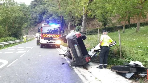 Accidente en Valmeo (Vega de Li&eacute;bana)