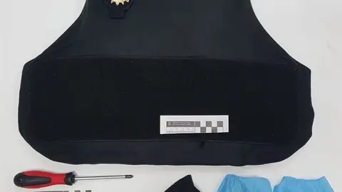 Chaleco antibalas de la Polic&iacute;a 