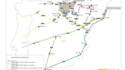 Mapa de las medidas reguladoras en la circulaci&oacute;n durante la celebraci&oacute;n de la Cumbre del G7.