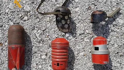 Granadas localizadas en una cada de Potes