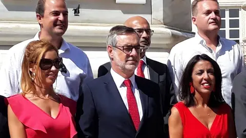 En el centro, el secretario general de Cs, Jos&eacute; Manuel Villegas