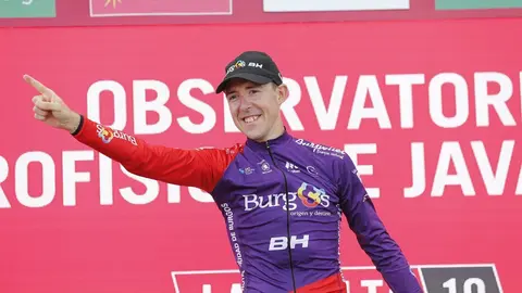 &Aacute;ngel Madrazo tras ganar la quinta etapa de la Vuelta