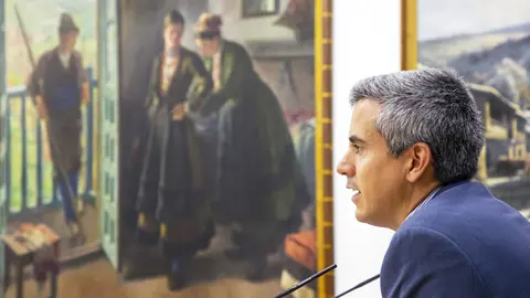 El vicepresidente de Cantabria y portavoz del Gobierno, Pablo Zuloaga, en rueda de prensa