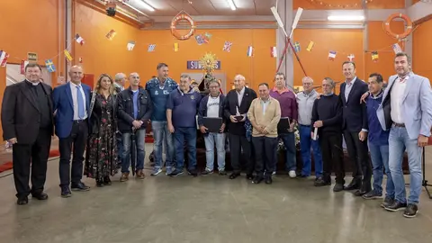 El consejero de Desarrollo Rural, Ganader&iacute;a, Pesca, Alimentaci&oacute;n y Medio Ambiente, Guillermo Blanco, en el D&iacute;a de la Cofrad&iacute;a de Pescadores de Santo&ntilde;a