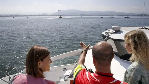 La consejera de Presidencia, Interior, Justicia y Acci&oacute;n Exterior, Paula Fern&aacute;ndez, asiste al simulacro de rescate con motivo del III Festival del Mar