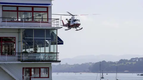 DAVID S. BUSTAMANTE 13/09/2019 SANTANDER/ CANTABRIA Simulacro de rescate con el helicoptero del 112 del Gobierno de Cantabria