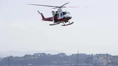 DAVID S. BUSTAMANTE 13/09/2019 SANTANDER/ CANTABRIA Simulacro de rescate con el helicoptero del 112 del Gobierno de Cantabria