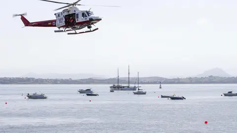 DAVID S. BUSTAMANTE 13/09/2019 SANTANDER/ CANTABRIA Simulacro de rescate con el helicoptero del 112 del Gobierno de Cantabria