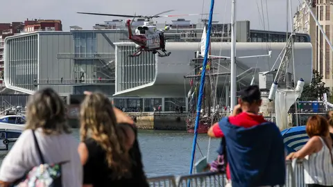DAVID S. BUSTAMANTE 13/09/2019 SANTANDER/ CANTABRIA Simulacro de rescate con el helicoptero del 112 del Gobierno de Cantabria