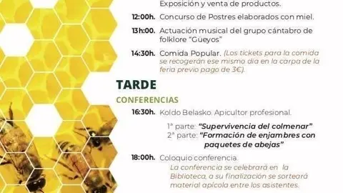 Cartel de la Feria de la Miel en Vega de Li&eacute;bana