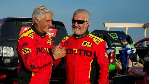 Jos&eacute; Luis Pe&ntilde;a junto a su copiloto Rafa Tornabell en el Rally de Kazkhstan