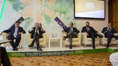 El exsecteraio generald e la ORAN, Javier Solana, en el foro