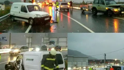 Accidente en N-623 al colisionar dos veh&iacute;culos