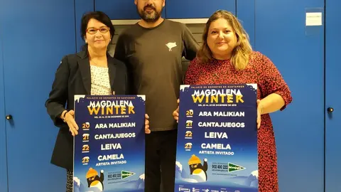 La directora general de Turismo del Gobierno de Cantabria, Eva Bartolom&eacute;, y la concejala de Dinamizaci&oacute;n Social del Ayuntamiento de Santander, Lorena Guti&eacute;rrez, anuncian el ciclo 'Magdalena Winter'