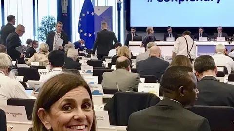 La consejera de Acci&oacute;n Exterior en el pleno del Comit&eacute; de las Regiones