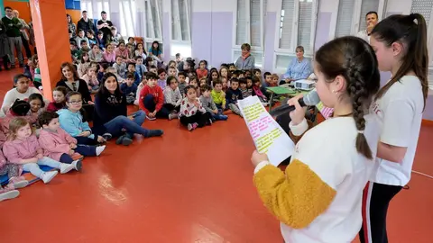 Visita alcaldesa santander al colegio Quinta Porr&iacute;a programa TEI