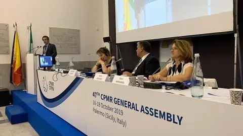 Francisco Mart&iacute;n durante su intervenci&oacute;n en Palermo en el CRPM