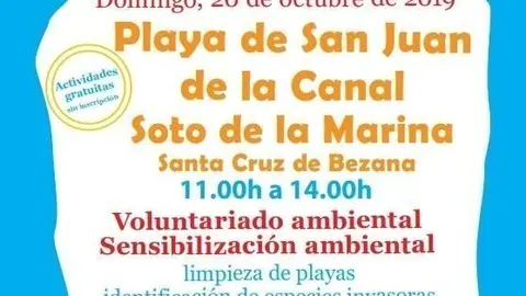 Cartel de la Jornada de voluntariado ambiental en San Juan de la Canal