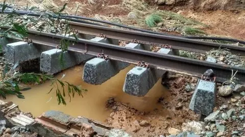 Im&aacute;genes de los efectos de la DANA en el tramo El Estrecho-Los Nietos