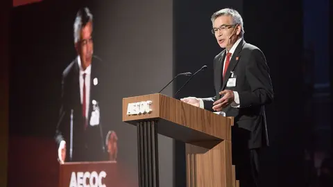 El presidente de Eroski, Agunt&iacute;n Markaide, en el Congreso de AECOC