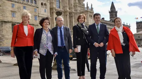 La consejera de Turismo, Marina Lomb&oacute;, durante el encuentro institucional de las cuatro Comunidades, Turespa&ntilde;a y Renfe,