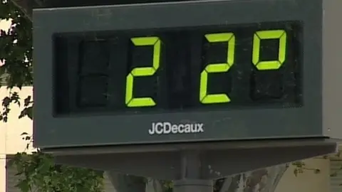 Term&oacute;metro en la calle