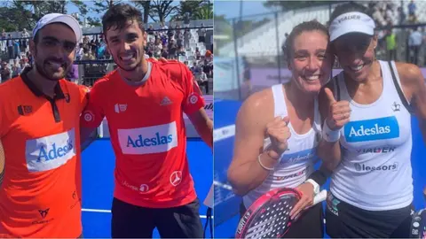 Las parejas formada por el espa&ntilde;ol Alejandro Gal&aacute;n y el brasile&ntilde;o Pablo Lima, en el cuadro masculino, y las espa&ntilde;olas Marta Marrero y Marta Ortega, en el femenino,  campeonas del Cascais Padel Master 2019