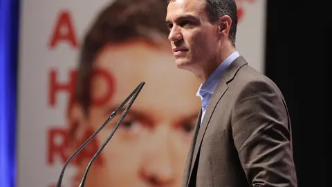 Pedro S&aacute;nchez, en un mitin