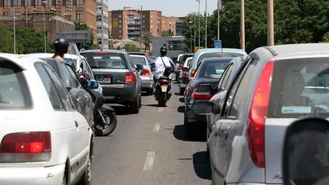 Atasco en Sevilla capital