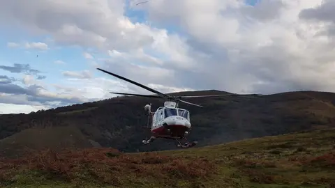 Helic&oacute;ptero 112 evac&uacute;a senderista herido