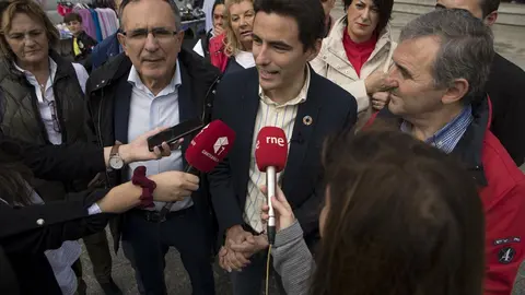 Pedro Casares, candidato PSOE, en declaraciones a los medios