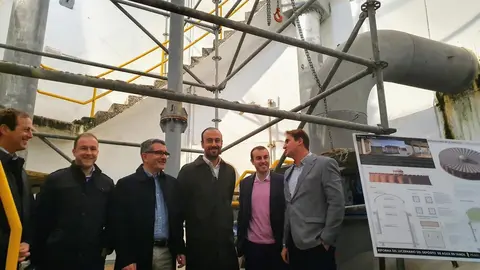 Visita al dep&oacute;sito de agua de Tanos