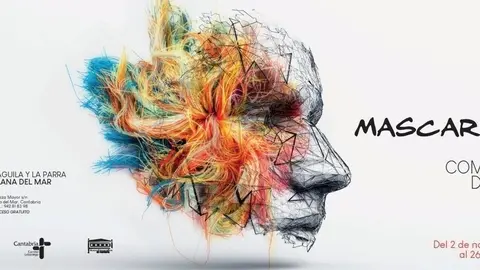 Cartel de la muestra de 'Mascaradas. Miradas compartidas de Europa' en las Casas del &Aacute;guila y la Parra de Santillana