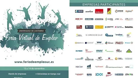 Cartel de la Feria Virtual del Empleo