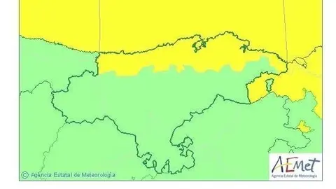 Riesgo de nivel amarillo en el litoral c&aacute;ntabro por lluvia y oleaje para el s&aacute;bado 16 de noviembre