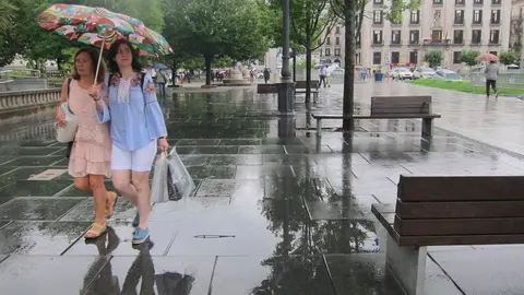 Lluvia en Santander. Imagen de archivo