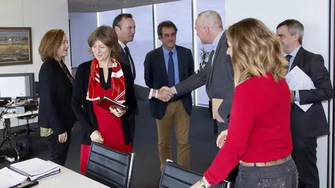 El consejero de Innovaci&oacute;n, Industria, Transporte y Comercio, Francisco Mart&iacute;n, y el consejero de Desarrollo Rural, Ganader&iacute;a, Pesca, Alimentaci&oacute;n y Medio Ambiente, Guillermo Blanco, se re&uacute;nen con miembros de la Comisi&oacute;n Europea