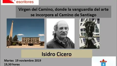 Cartel de la conferencia de Isidro Cicero en el Centro Gallego de Santander
