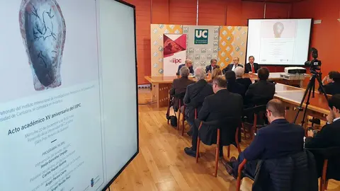 Acto acad&eacute;mico del 15 aniversario del Instituto Internacional de Investigaciones Prehist&oacute;ricas de Cantabria, celebrado hoy en el Paraninfo