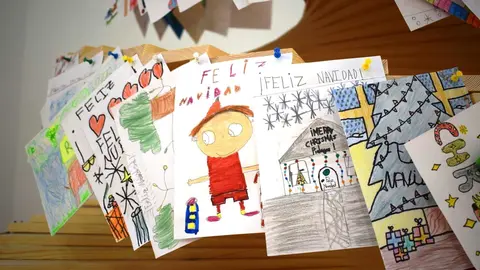 Tarjetas de Navidad de los ni&ntilde;os de Pi&eacute;lagos