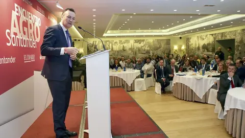 El consejro de Desarrollo Rural, Guillermo Blanco, en AgroSantander