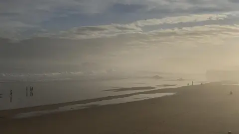 Olas, oleaje, temporal, en el Sardinero