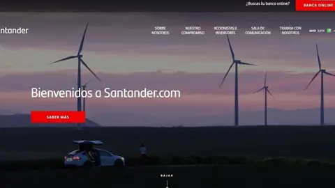 Nueva p&aacute;gina web corporativa de Banco Santander.