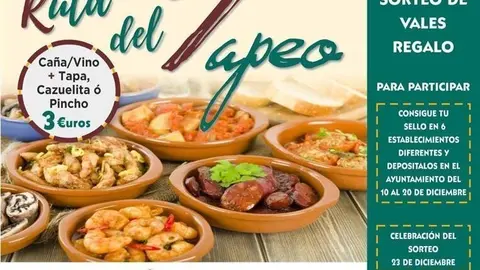 Cartel de la 'Ruta del tapeo'