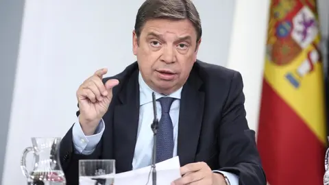 El ministro de Agricultura, Pesca y Alimentaci&oacute;n en funciones, Luis Planas, comparece en rueda de prensa tras la celebraci&oacute;n del &uacute;ltimo Consejo de Ministros en Moncloa previo a las elecciones del 10N, Madrid (Espa&ntilde;a), a 8 de noviembre de 2019.