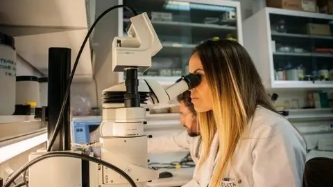 Una investigadora en un laboratorio del CSIC.