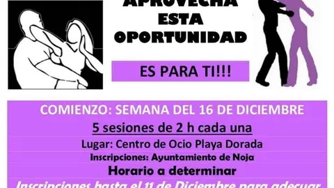 Cartel del taller de defensa personal