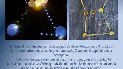 Cartel del taller gratuito de astronom&iacute;a