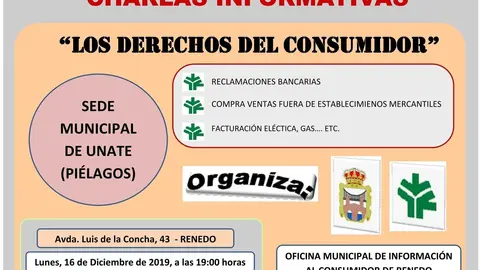 Cartel de la charla informativa de la OMIC