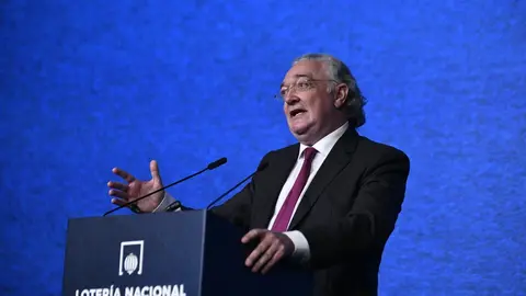 El presidente de la sociedad Estatal de Loter&iacute;as y Apuestas del Estado,  Jes&uacute;s Huerta Almendro en la presentaci&oacute;n del Sorteo Extraordinario de Navidad en la Real Casa de la Moneda, en Madrid (Espa&ntilde;a), a 14 de noviembre de 2019,